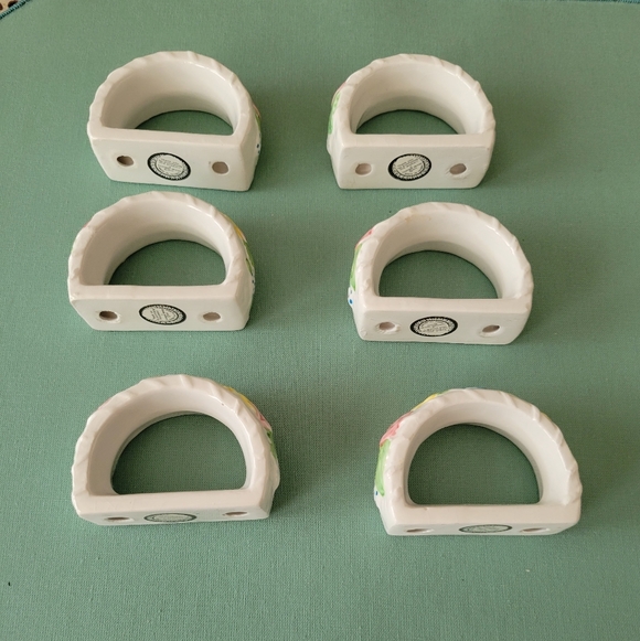 Spring Ceramic Napkin Rings - Picture 3 of 5
